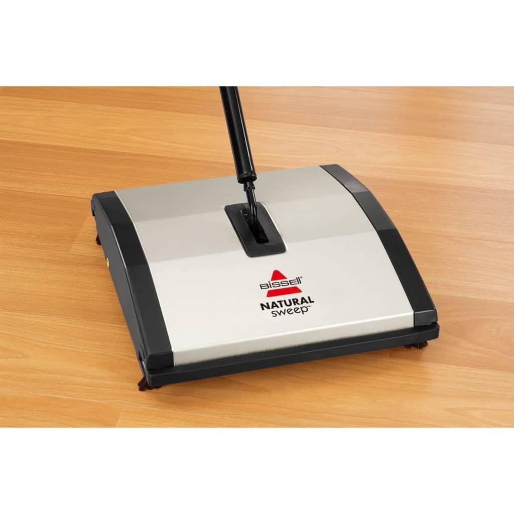 Natural Sweep Lightweight Carpet and Floor Sweeper with Nylon Bristles