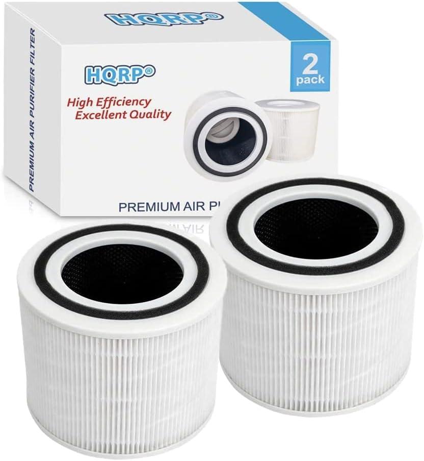 2-Pack Core 300 Replacement Filter for LEVOIT Core 300 and Core 300S Air Purifier, H13 True HEPA Filter and Activated Carbon, Replace Core 300-RF