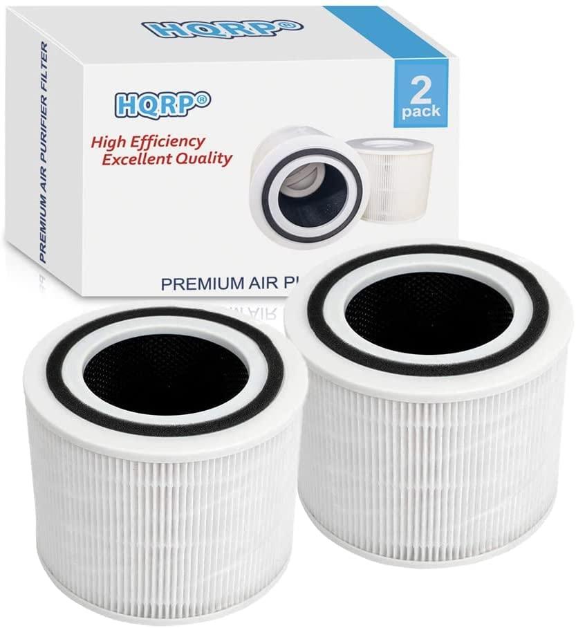 2-Pack Core 300 Replacement Filter for LEVOIT Core 300 and Core 300S Air Purifier, H13 True HEPA Filter and Activated Carbon, Replace Core 300-RF