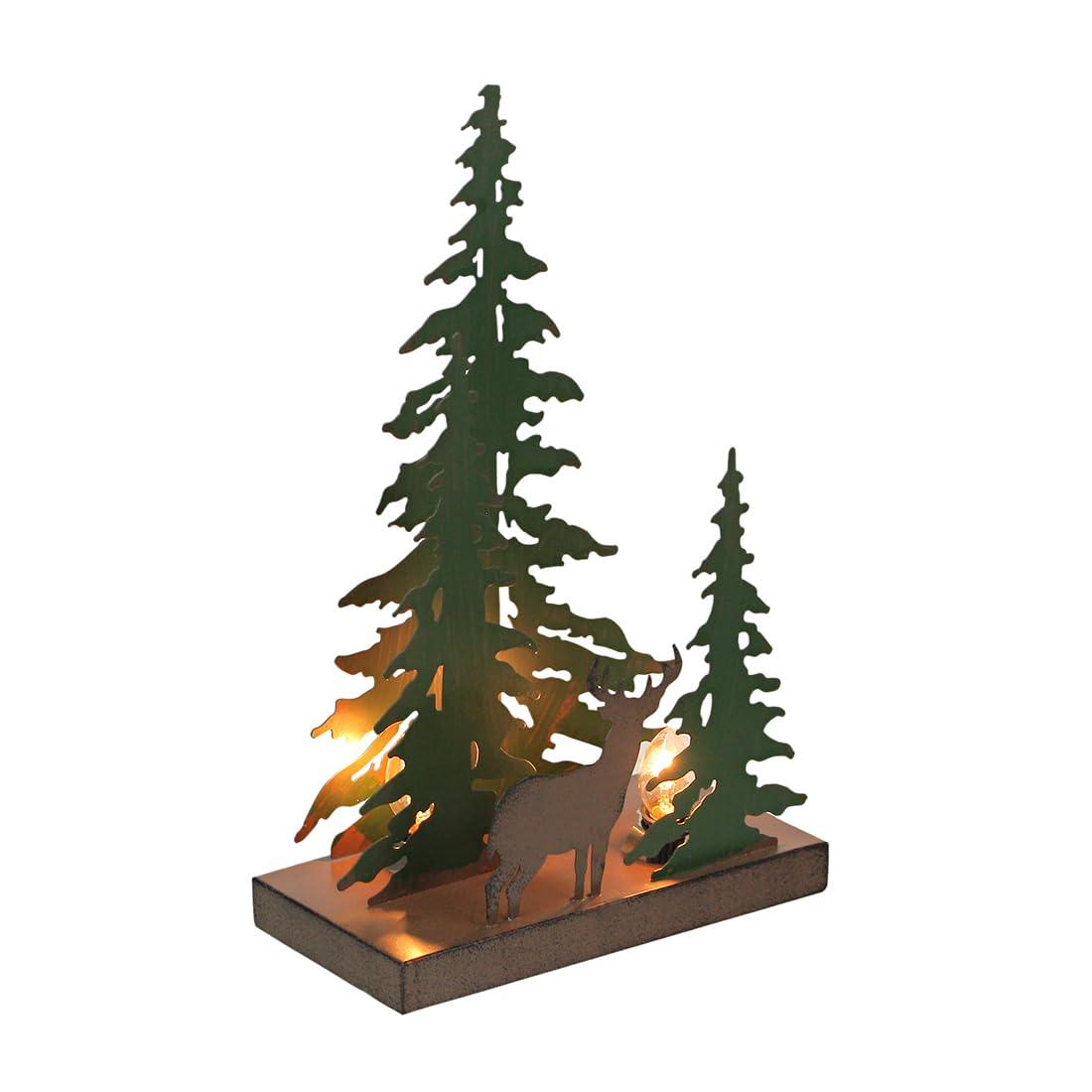 Millwood Pines Rustic Metal Rude Bigfoot In Forest Accent Lamp Decorative Sasquatch Home Decor