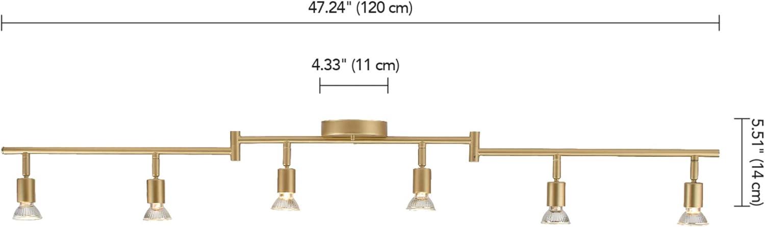 Globe Electric Company 47.2'' 6 -Light Swing Arm Track Track Kit with Dimmable and Adjustable Head