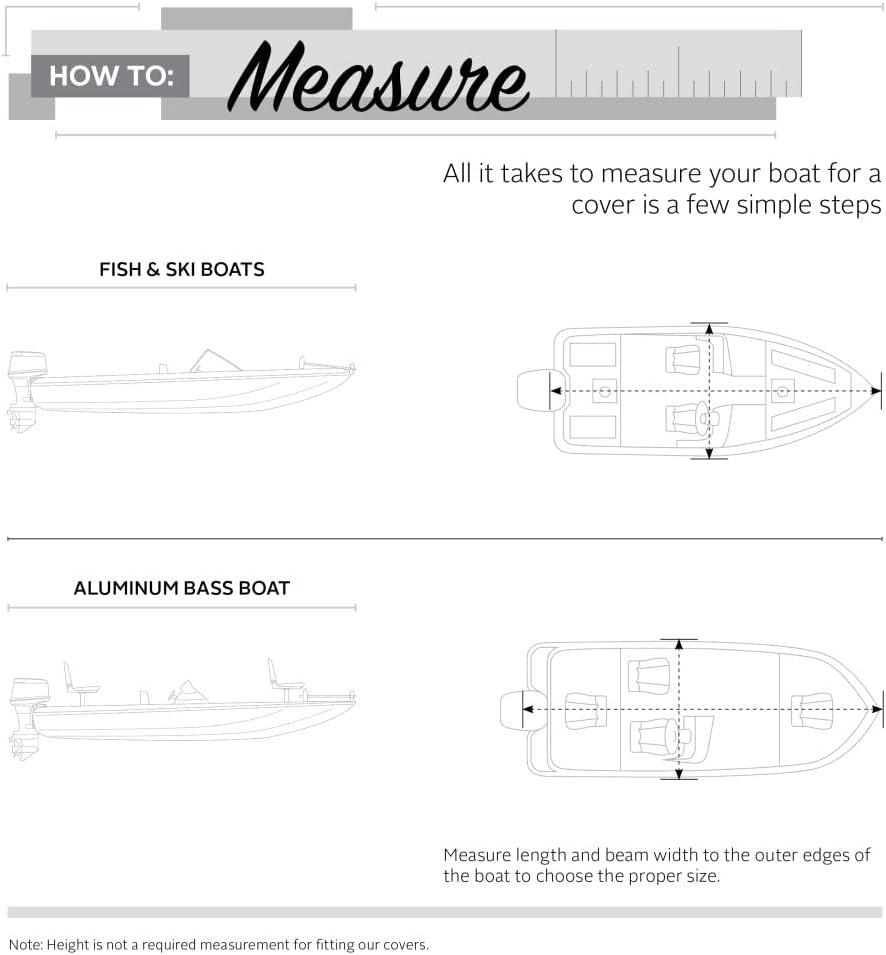 Classic Accessories Stellex™ All Seasons Boat Cover, Fits Boats 16' - 18.5' L x 98" W, Trailerable Boat Cover with Polyester Fade-Resistant Fabric, Model C