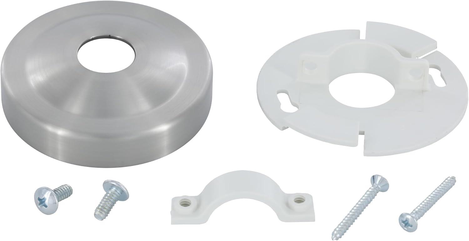 Brushed Nickel Wall-Mounted Shower Arm Flange Kit