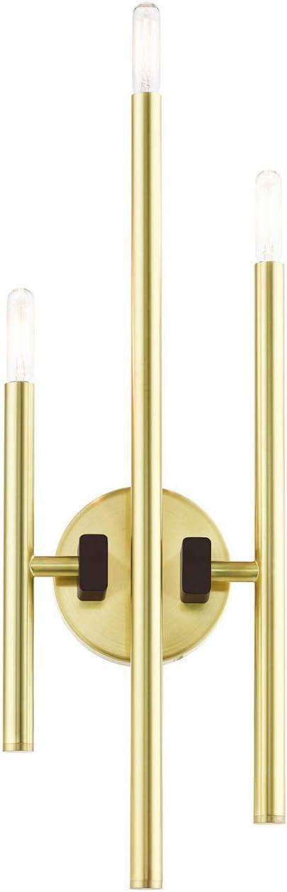 Livex Lighting Denmark 3 - Light Wall Light in  Satin Brass