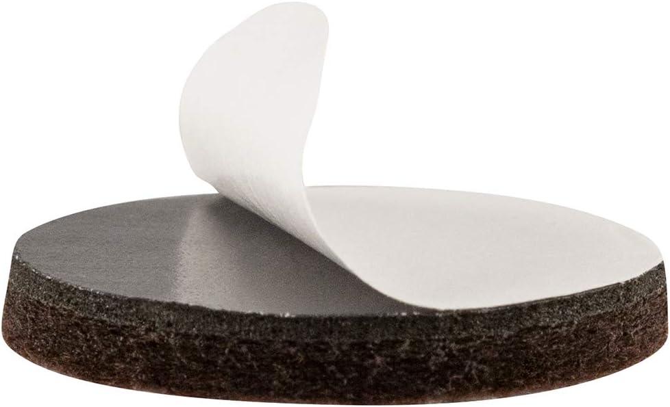 SoftTouch Assorted Self-Stick Felt Furniture Pads With Bumpers Kit - Effortless Moving and Surface Protection, Brown (108 Pack)