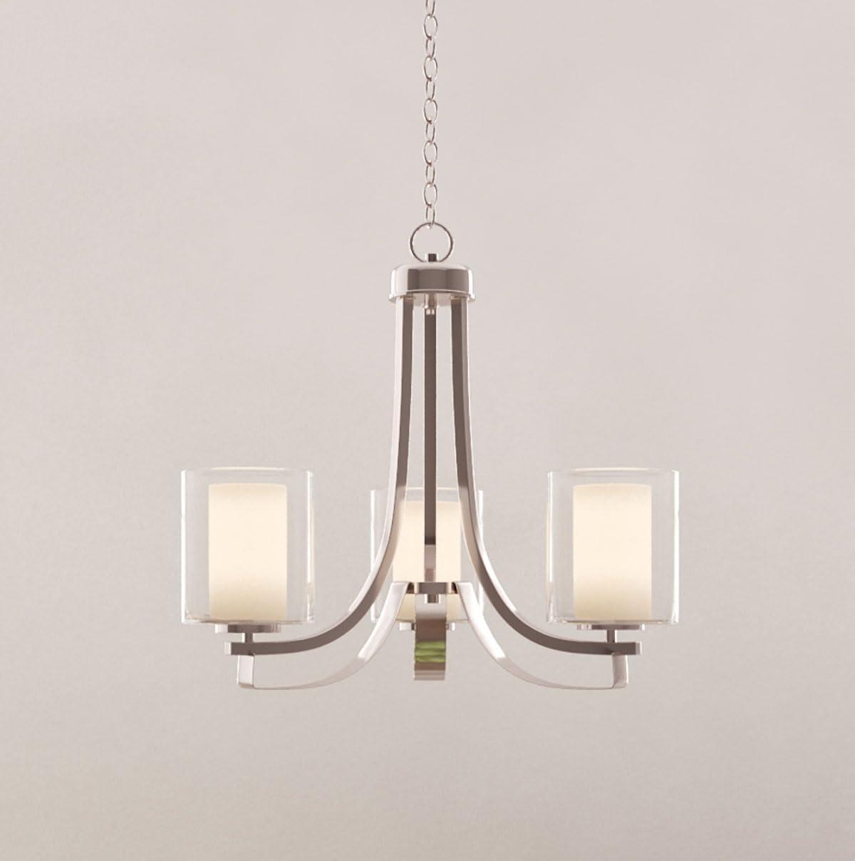 Minka Lavery 4103-84 Parsons Studio 3 Light Chandelier in Brushed Nickel