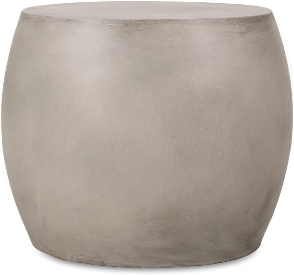 Christopher Knight Home Edmonton Patio Stone Side Table Light Gray