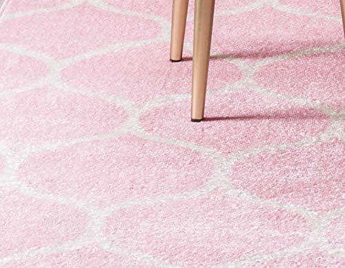 Unique Loom 8' 0 x 10' 0 Trellis Frieze Light Pink Area Rug