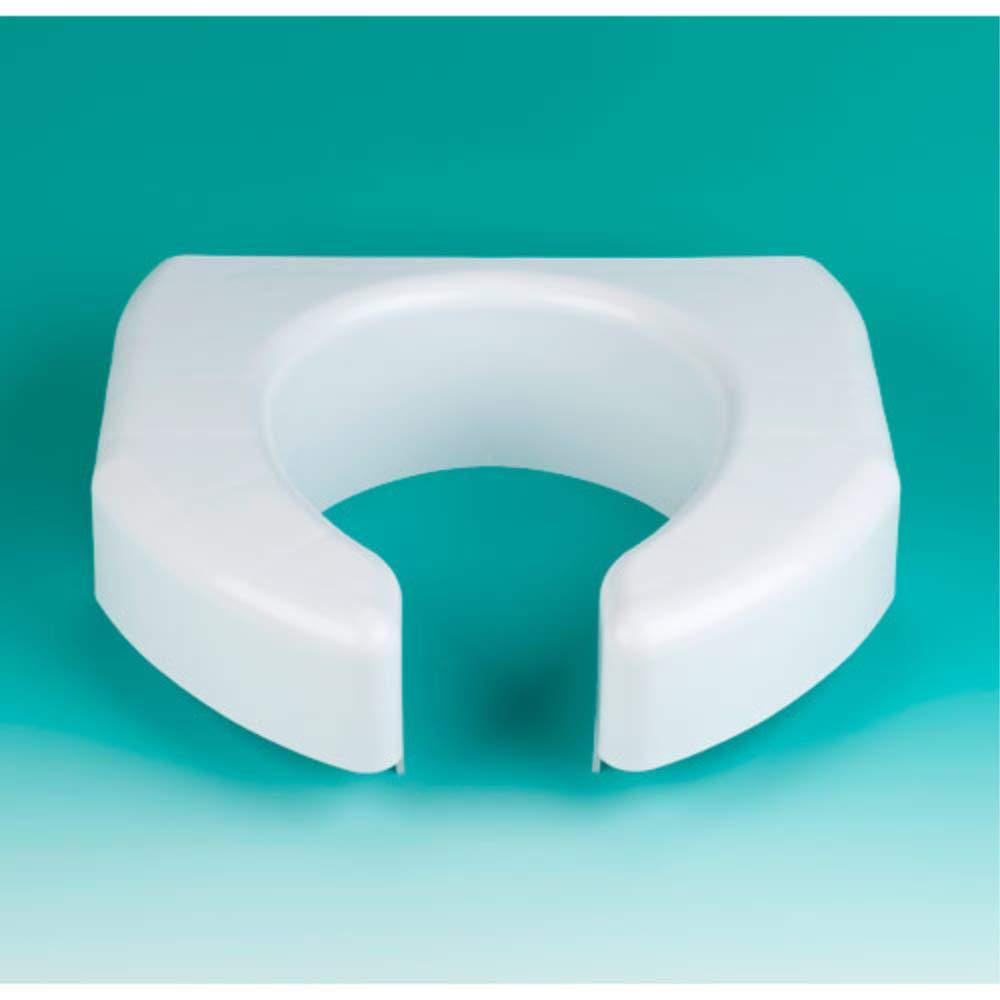 Ableware Basic White Plastic Raised Toilet Seat 3" Height Up to 350 lbs