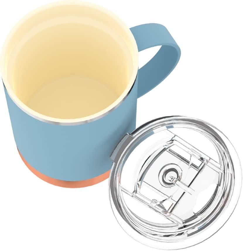 Asobu Ultimate Stainless Steel Ceramic Inner Coating Coffee Mug with Double Walled Copper Lining Insulation, 12 Ounces - (Pink)