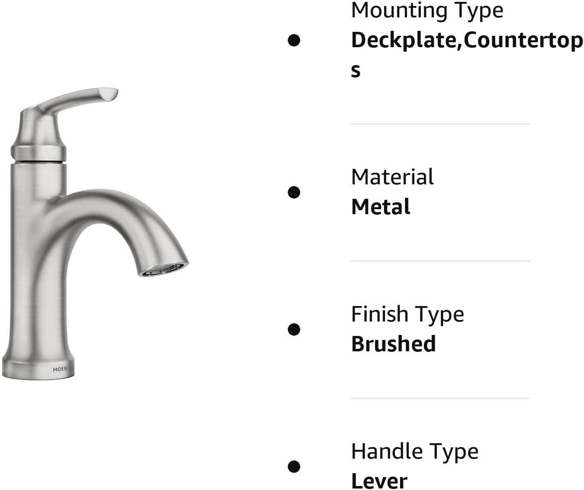 Elegant Wellton High Arc Brushed Nickel Single-Handle Bathroom Faucet