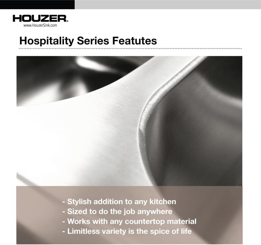 Hospitality 22'' L Flush Single Bowl Stainless Steel Kitchen Sink