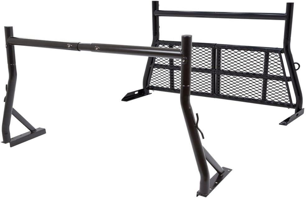 Apex ALRHADLX Adjustable Aluminum Pickup Truck Utility and Headache Rack - 500 lb Cap