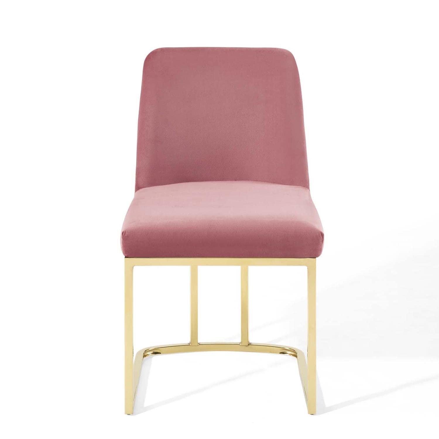 Modway Amplify Sled Base Performance Velvet Dining Side Chair