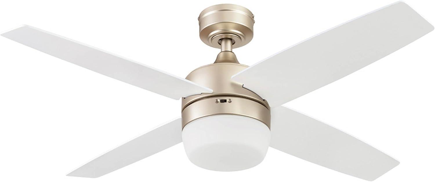 Prominence Home Atlas 44" Champagne Ceiling Fan with Light, Remote Control, 4 Blades & Reverse Airflow