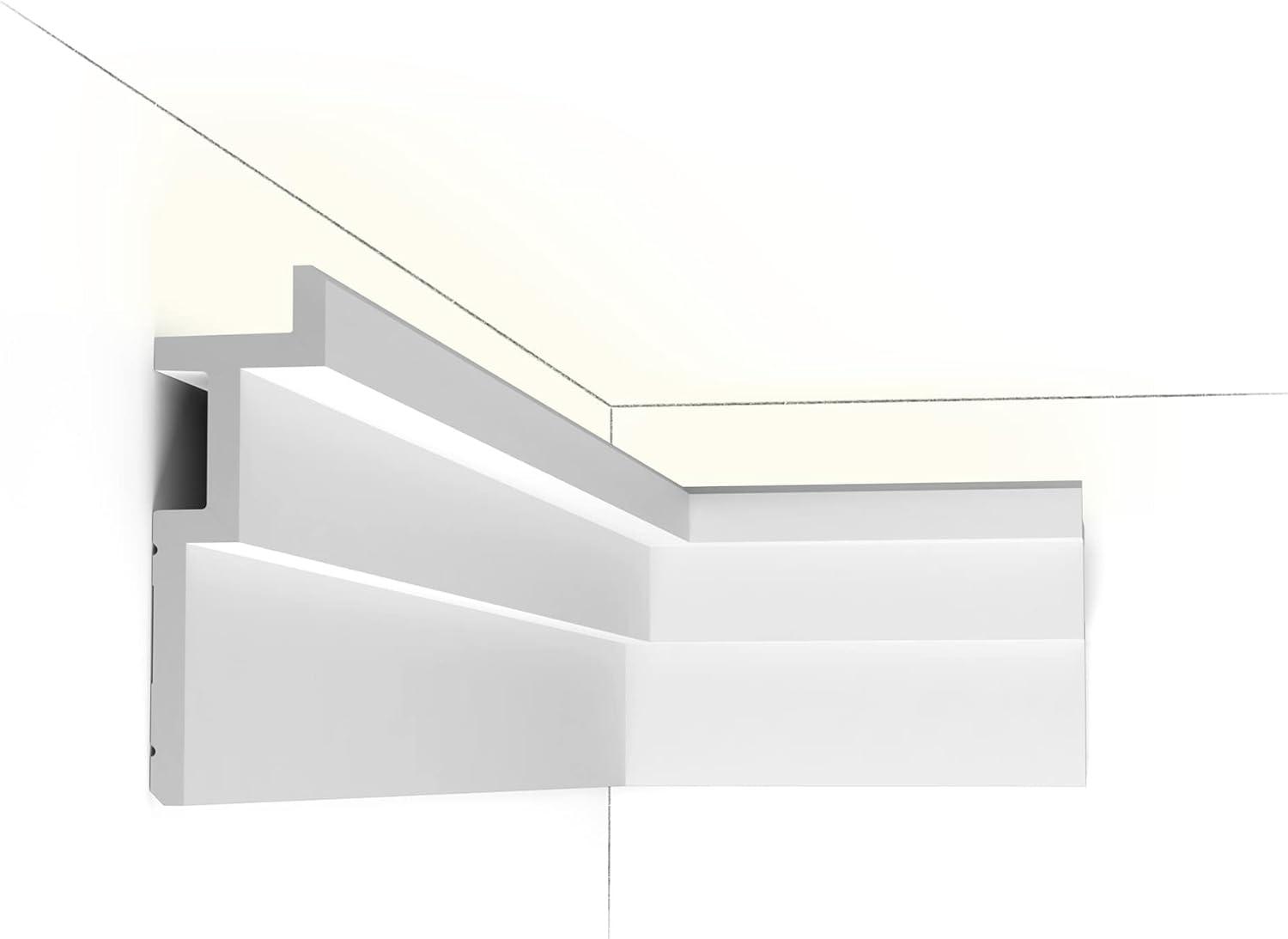 Orac Decor 2 in x 7-1/4 in x 78-3/4 in Primed White Plain Polyurethane Crown Moulding