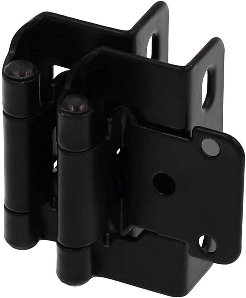 Matte Black Partial Overlay Cabinet Hinges