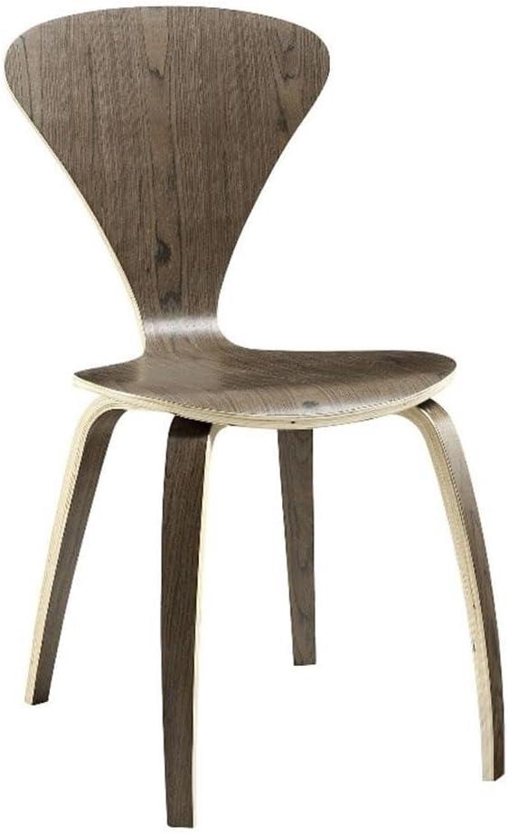 Modway Dark Walnut Style Stacking Chair Set by Modway