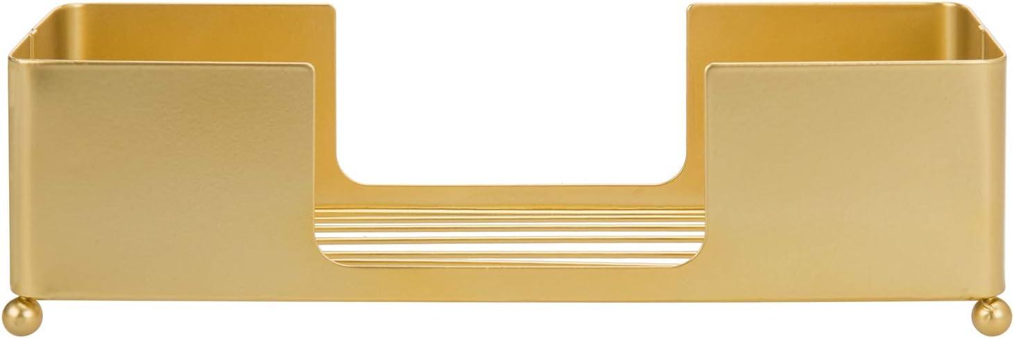 Modern Brass Metal Tabletop Paper Towel Holder with Ball Legs