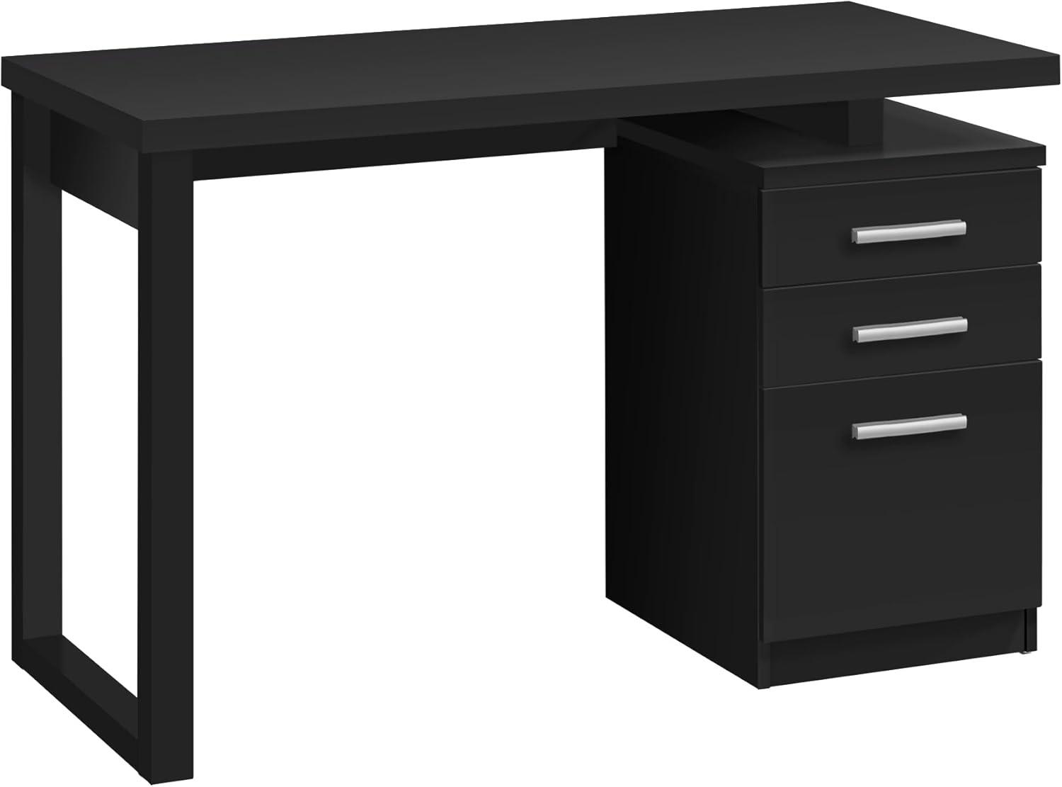 Monarch Specialties 30 x 23.5 x 48 in. Left or Right Facing Computer Desk, Black