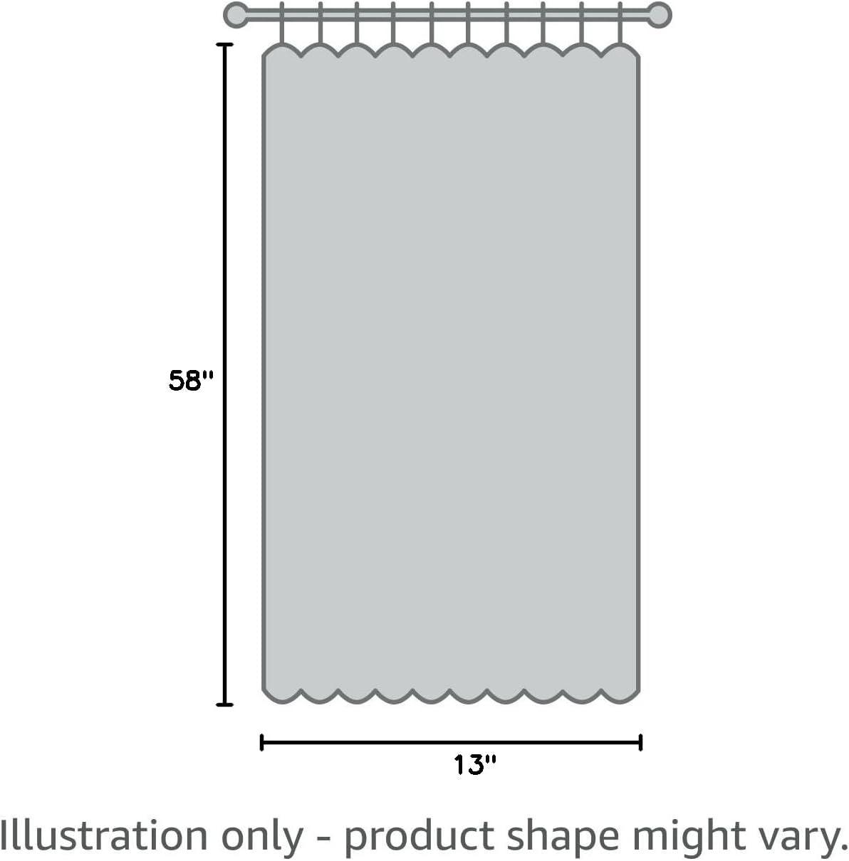 Collections Etc Elegance Scroll Embroidered Cut-Out Window Valance with Rod Pocket Top for Easy Hanging, 58" W x 13" L, Sage