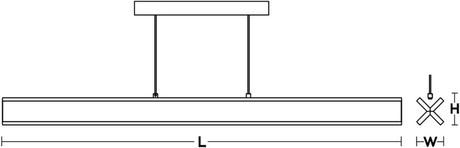 AFX - Cass - 38W 1 LED Linear Pendant In Modern Style-3.9 Inches Tall and 4.7