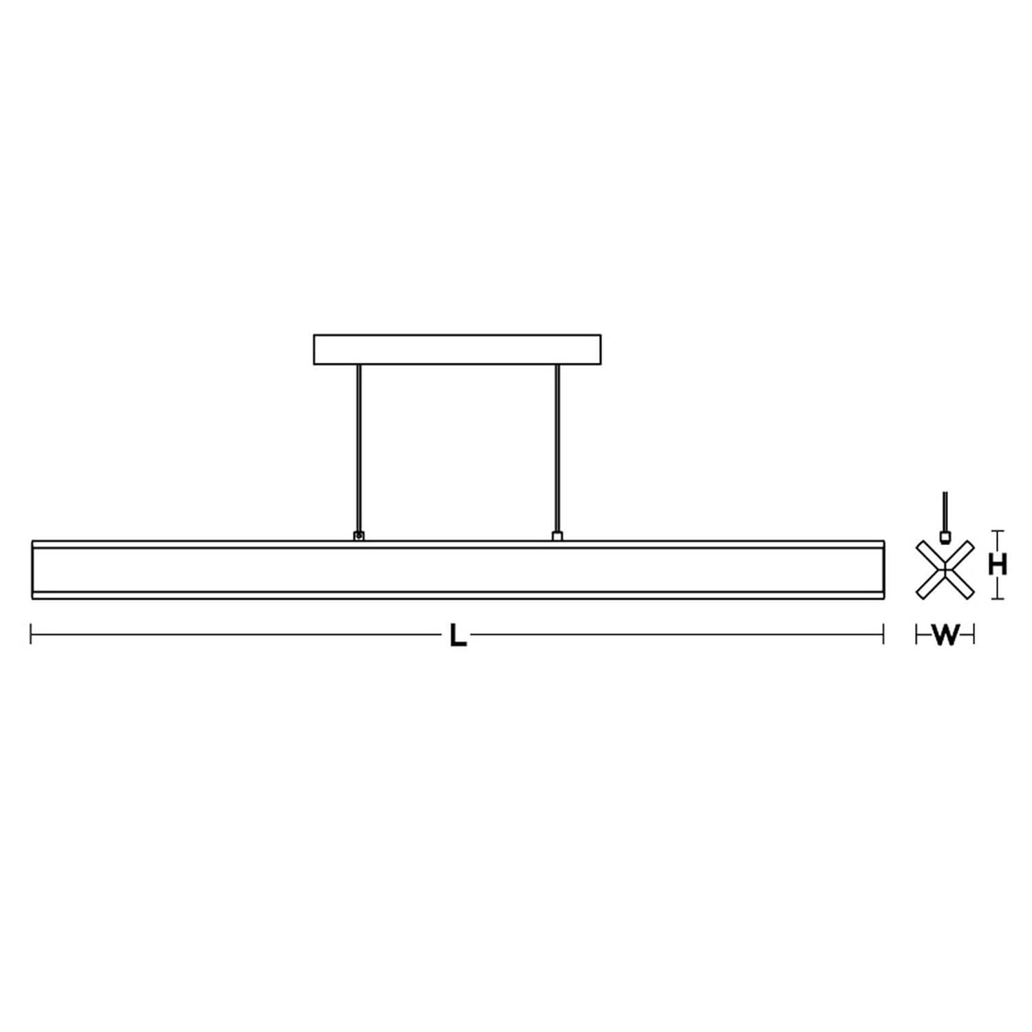 AFX - Cass - 38W 1 LED Linear Pendant In Modern Style-3.9 Inches Tall and 4.7