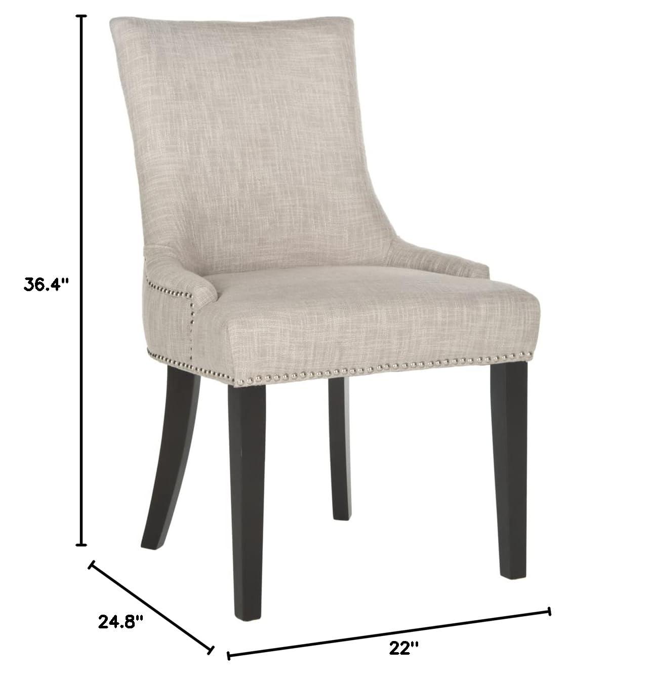 Lester 19''H Dining Chair (Set of 2)  Silver Nail Heads - Grey - Safavieh.