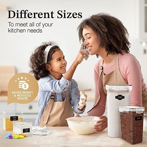 Chef's Path Ultra Large - 48 Pack Food Storage Containers | Kitchen and Pantry Organization Canisters for Cereal, Dry Food, Flour and Sugar, BPA Free, Includes 24 Labels