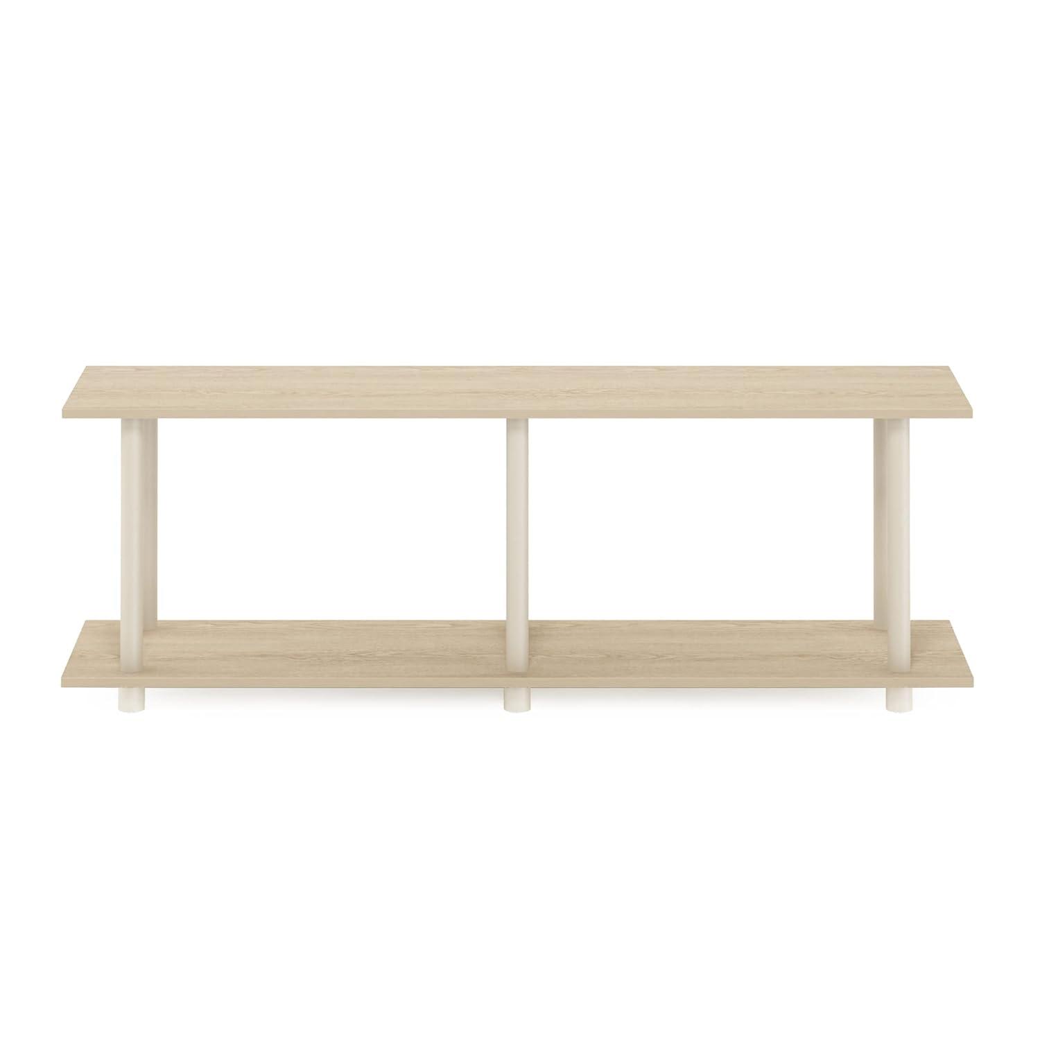 Furinno 22086BHOBE Turn-N-Tube No Tools Modern Rectangle Side Table, Bauhaus Oak & Beige
