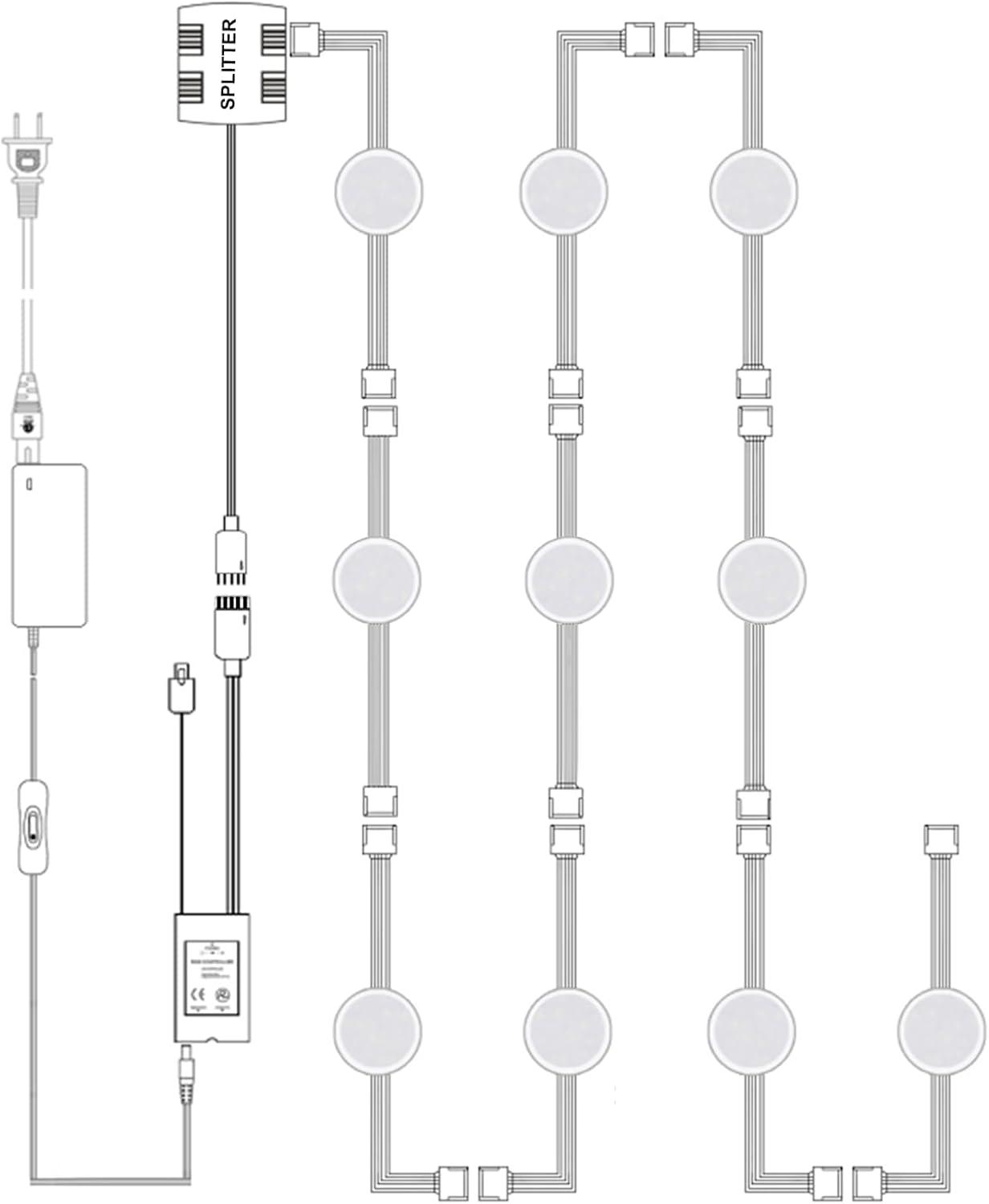 RGBWW Under Cabinet LED Puck Lights with Remote Control