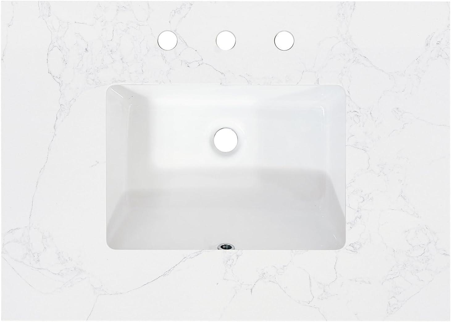 Ceres 31" Engineered Stone Single Bathroom Vanity Top with Sink