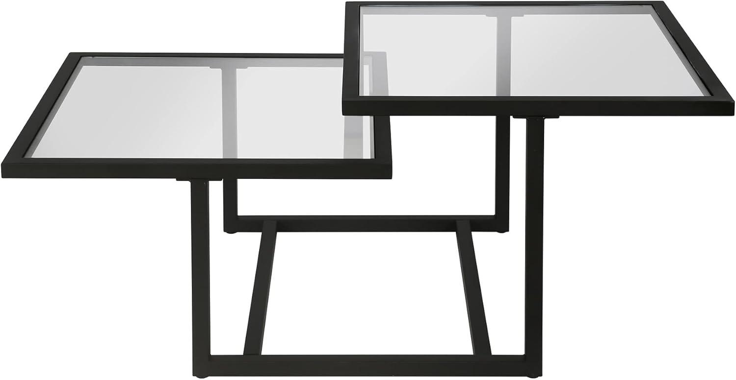 Evelyn&Zoe Amalie 43" Wide Square Coffee Table, Blackened Bronze