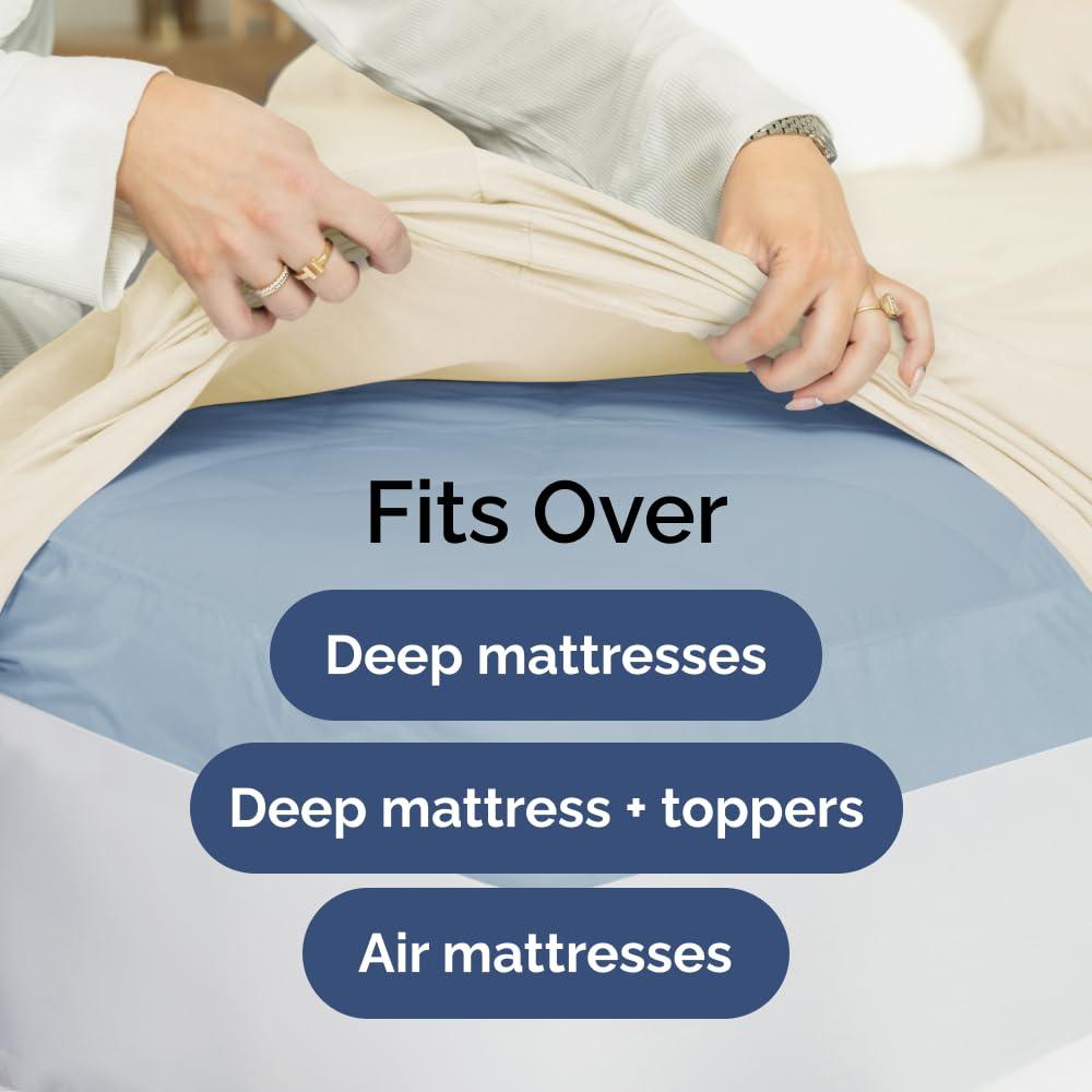 CGK Linens 6 Piece Extra Deep Pocket Ultra Soft & Cooling Sheet Set