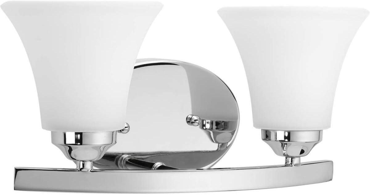 Adorn Polished Chrome 2-Light Bath and Vanity Fixture