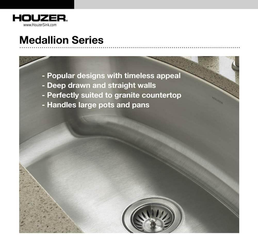 Medallion Designer 23.69'' L Undermount Single Bowl Stainless Steel Kitchen Sink
