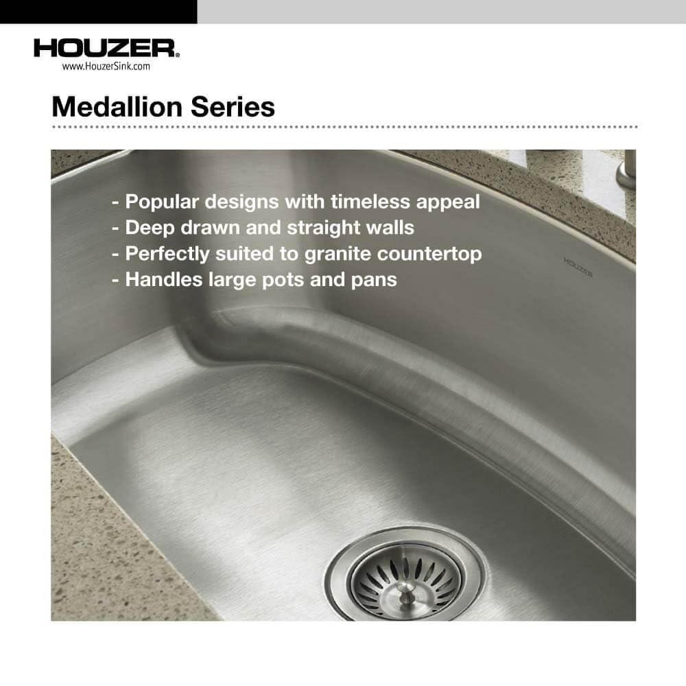 Medallion Designer 23.69'' L Undermount Single Bowl Stainless Steel Kitchen Sink
