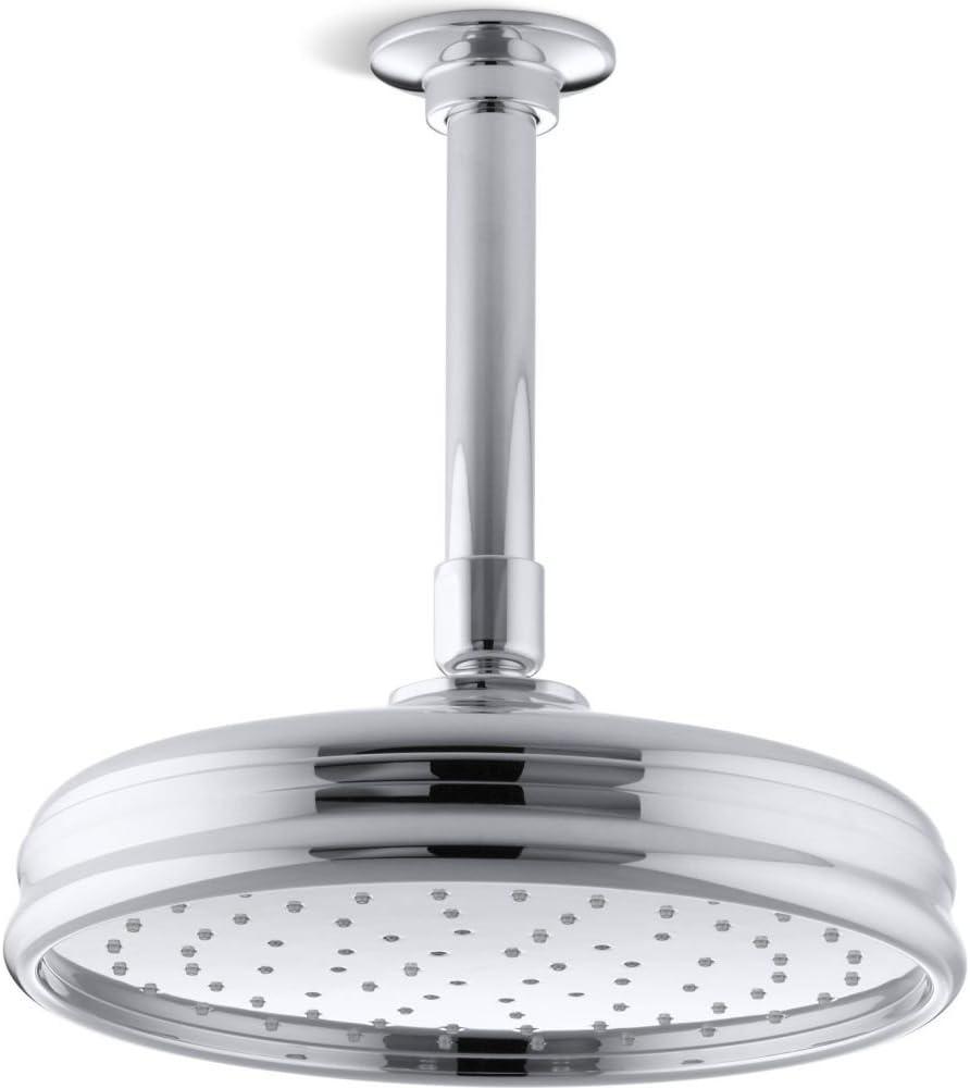 Polished Chrome 8-Inch Traditional Rain Showerhead