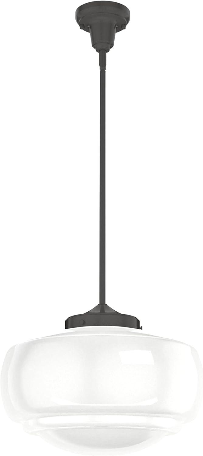 Saddle Creek Noble Bronze 16" Transitional Schoolhouse Pendant Light