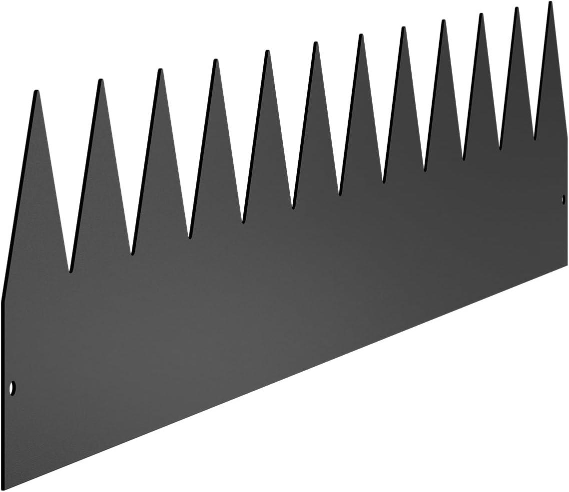 KFFKFF 6 PCS Metal Landscape Edging 40" L x 8" H Galvanized Steel Garden Border Flexible Hammer-In Outdoor Landscaping Edge with 8 Clips for Lawn, Garden, Walkway, Yard (Black)