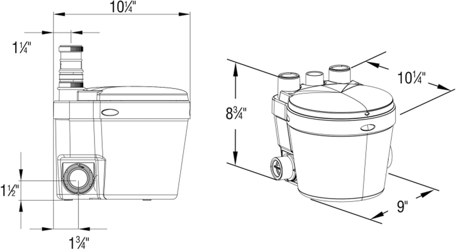 Sanilo Saniswift Dual Action Gray Water Drain Pump for Residential Use