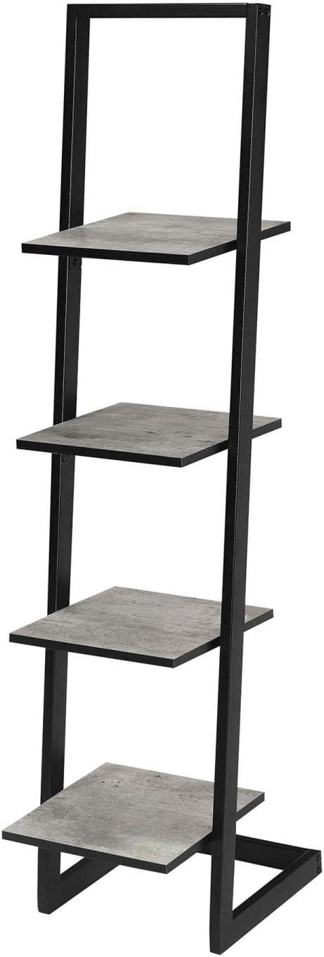 Convenience Concepts Designs2Go Four-Tier Ladder Bookshelf in Espresso Metal