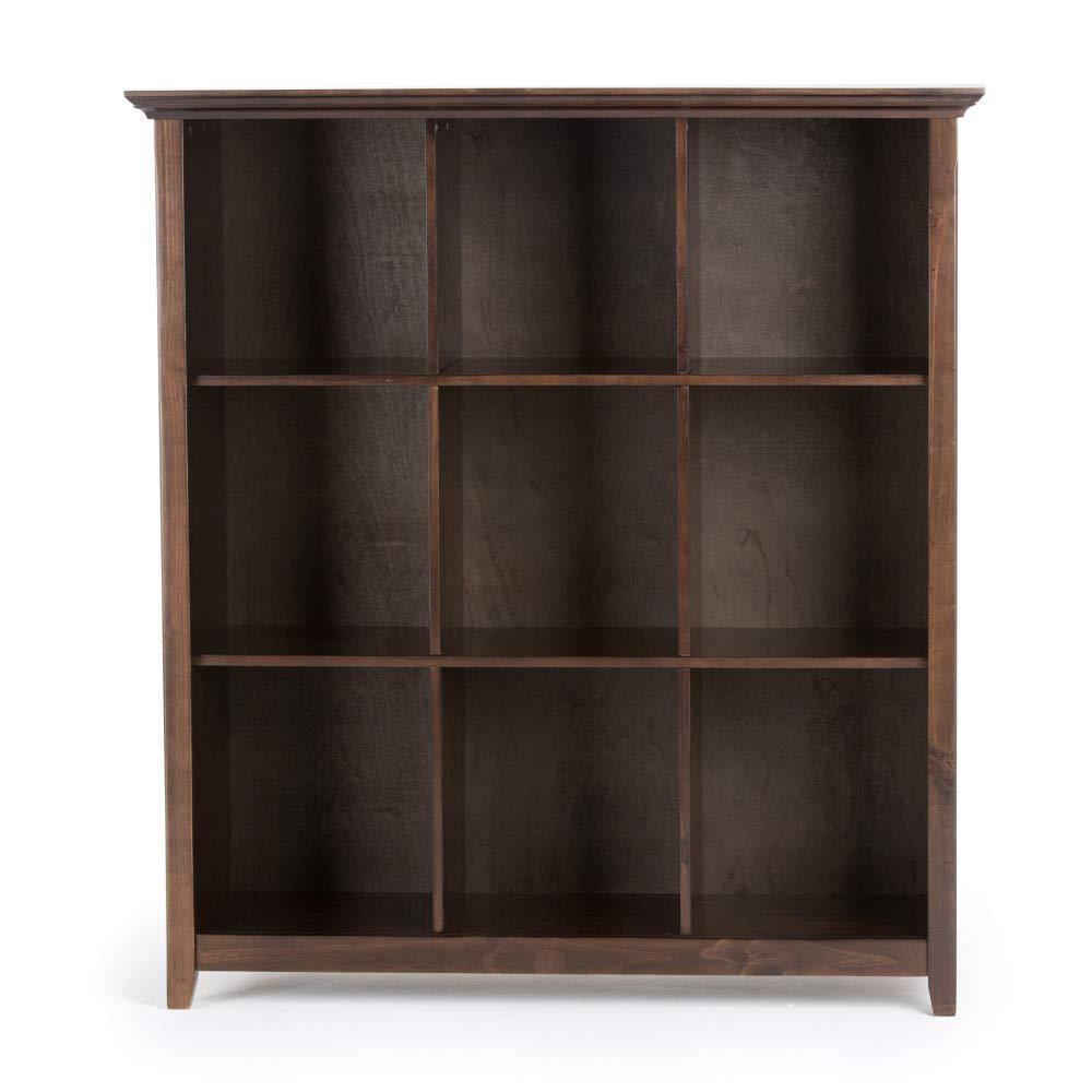 Simpli Home Acadian 44"W Solid Wood 9 Cube Storage Bookcase with Fixed Shelves & Reviews | Wayfair