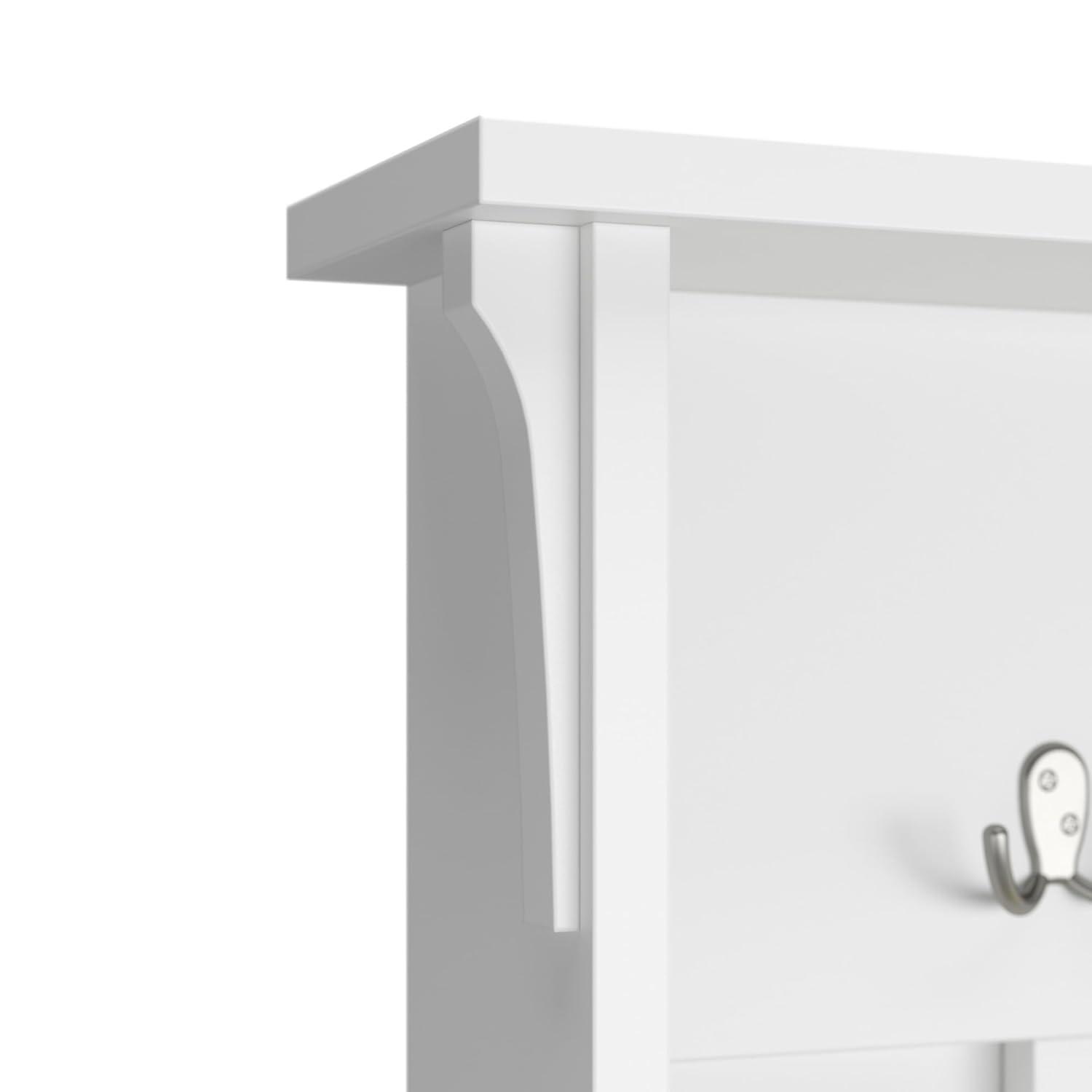 Bush Furniture Salinas Hall Tree with Storage Bench, Shiplap Gray & White