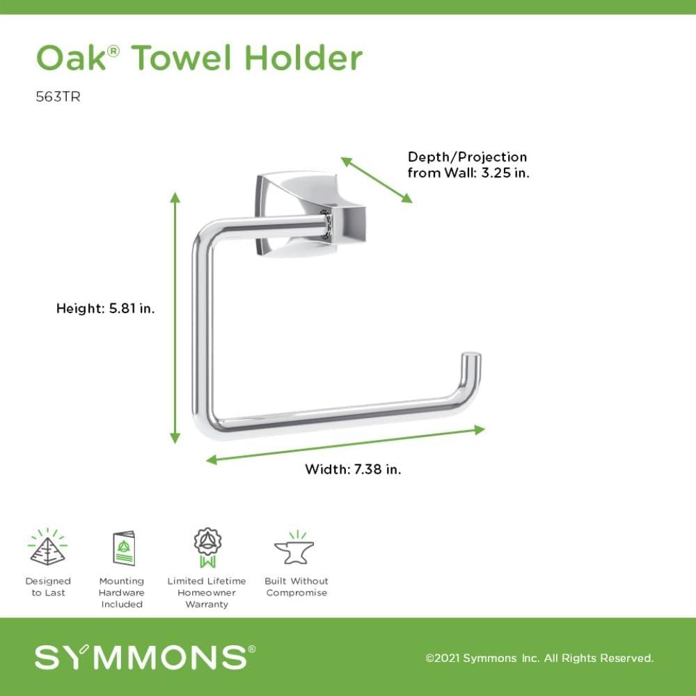 Oak Wall Mounted Bathroom Towel Ring