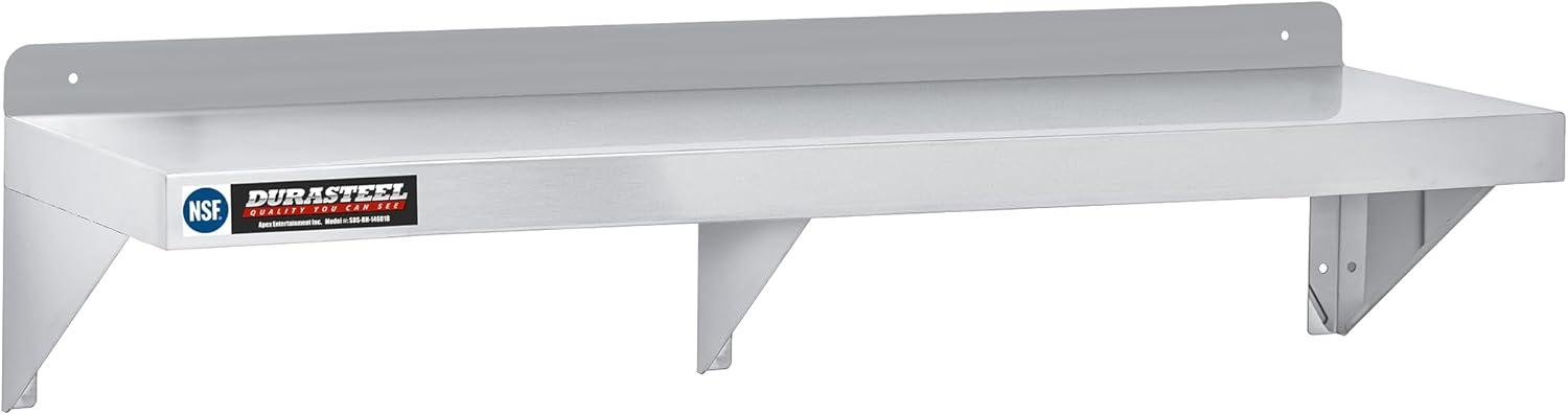 DuraSteel Stainless Steel Wall Shelf - 72" Wide x 14" Deep Commercial Grade - NSF Certified