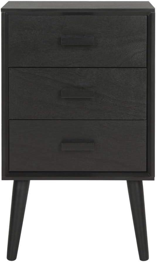 Pomona 3 Drawer Accent Table - CHS5700 - Black - Safavieh