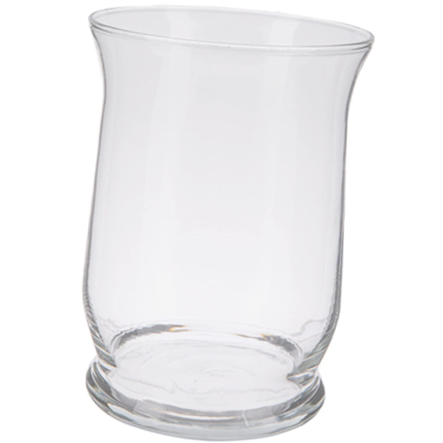 Elegant 8" Clear Glass Square Pillar Candle Holder