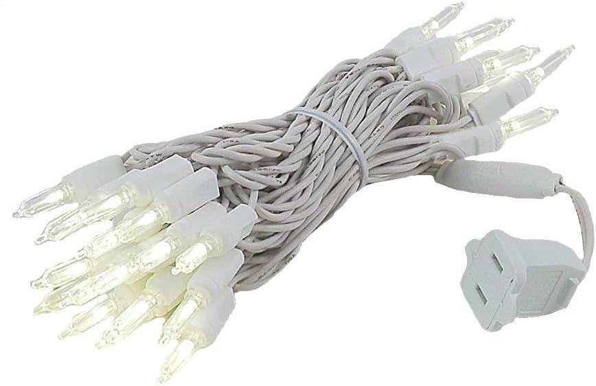 Novelty Lights Warm White 35 light T5 Traditional LED Christmas Mini Light Set (White Wire, 11.5 Feet)