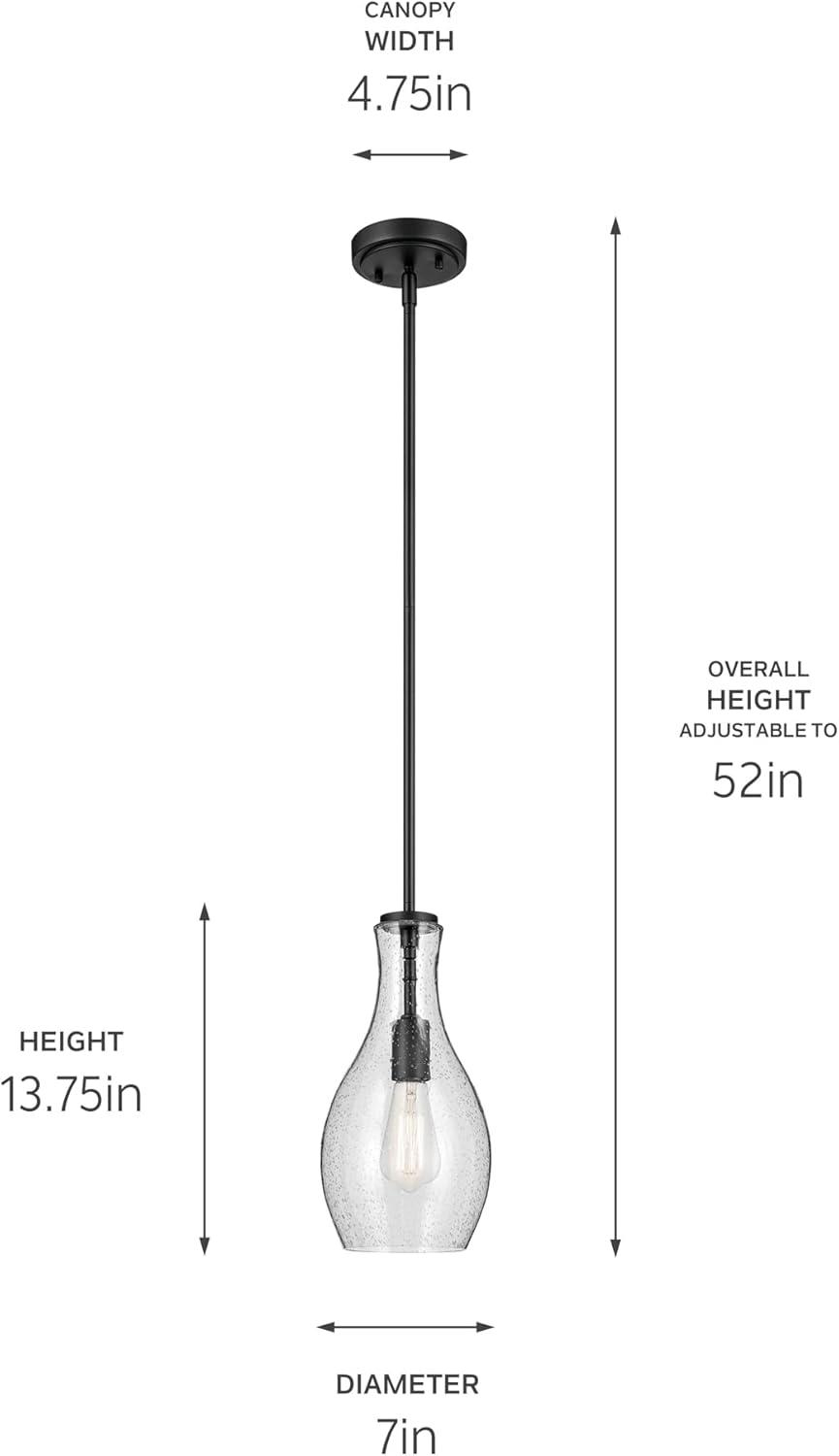 Everly 29.5" 1 Light Teardrop Pendant Clear Glass Chrome